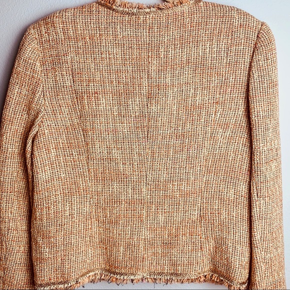 Rebecca Taylor Tweed Pattern Evening Jacket, SZ 12 - Picture 4 of 11